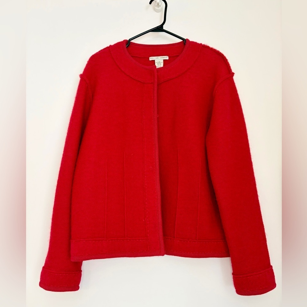 Vintage 100% Wool Red Jacket - Large